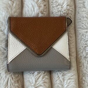 Brown, Gray, and White Women's Wallet